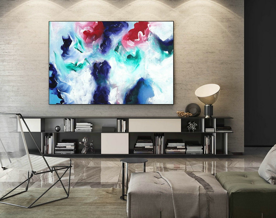 Contemporary Wall Art - Abstract Painting on Canvas, Original Oversize Painting, Extra Large Wall Art LaS361