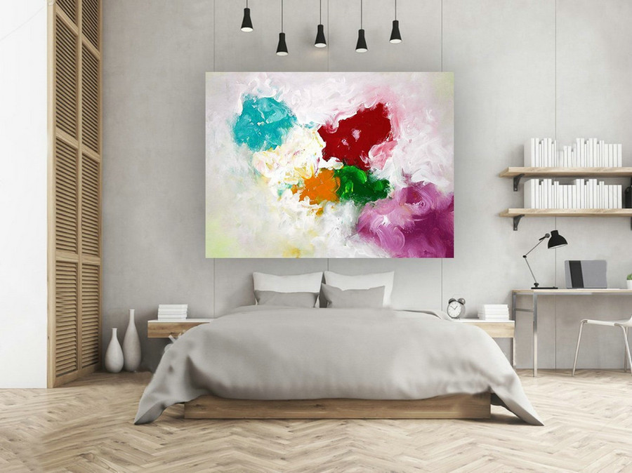 Contemporary Wall Art - Abstract Painting on Canvas, Original Oversize Painting, Extra Large Wall Art laS440
