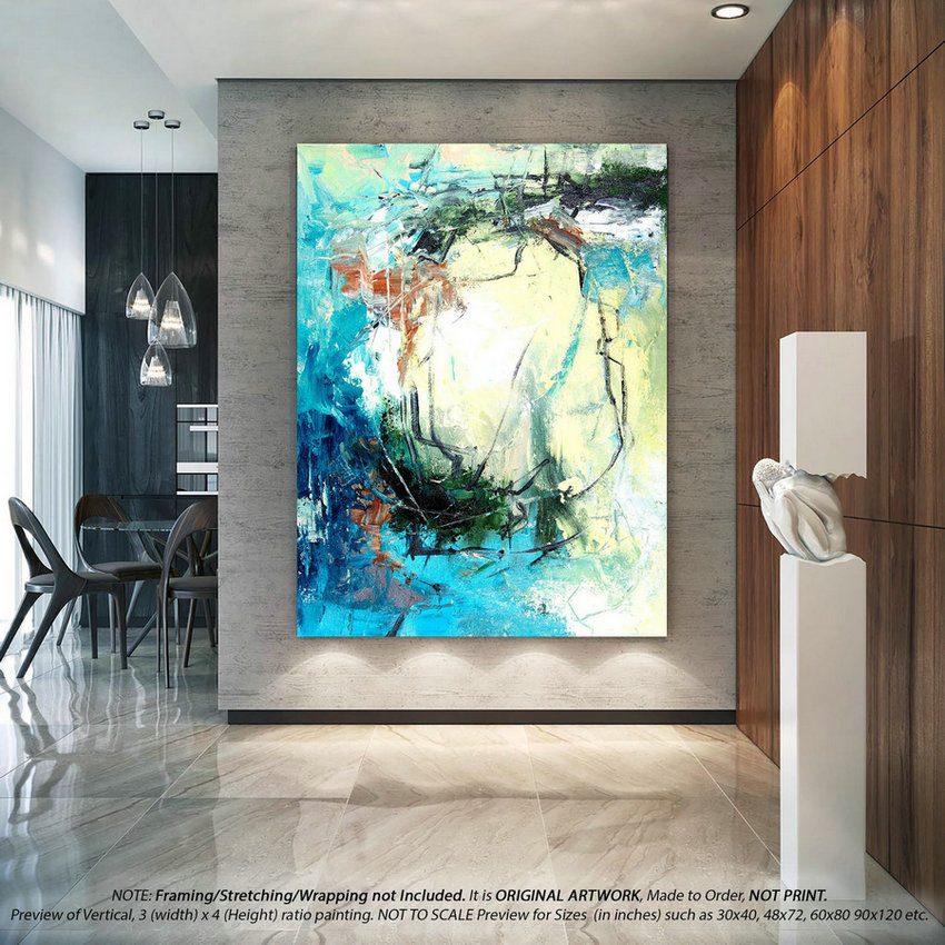 Modern Abstract Art Modern Abstract Painting - Large Abstract Art, Oversized Paintings on Canvas, Office Decor, Original PaintingsYNS098