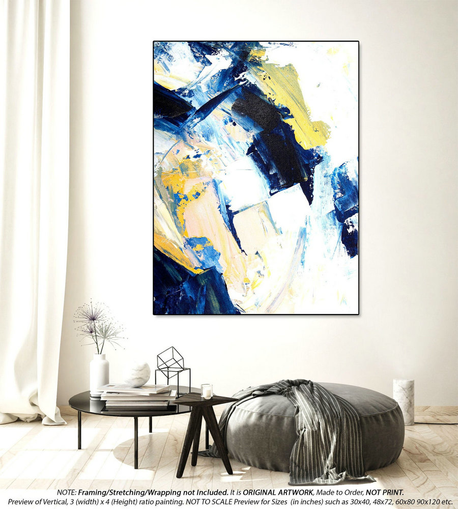 Textured Abstract Painting - Oversized Wall Art, Acrylic Painting, Original Oil Painting, Huge Artwork, Housewarming Gift, Canvas Art YNS057