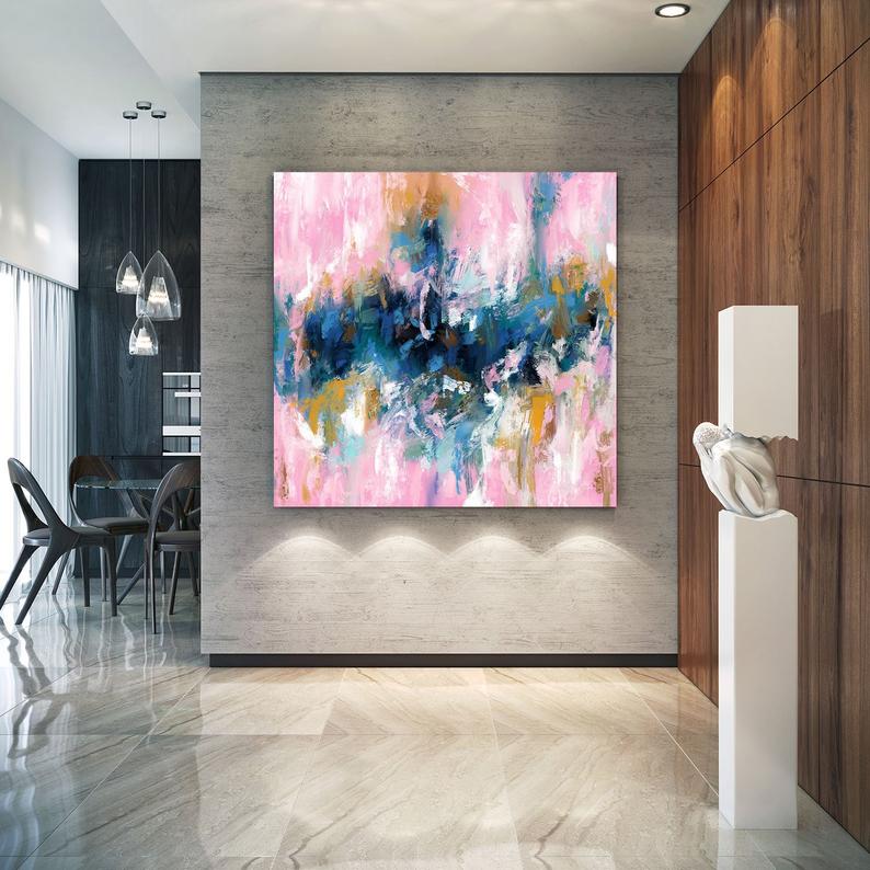 Extra Large Wall Art Palette Knife Artwork Original Painting,Painting on Canvas Modern Wall Decor Contemporary Art, Abstract Painting Pdc076