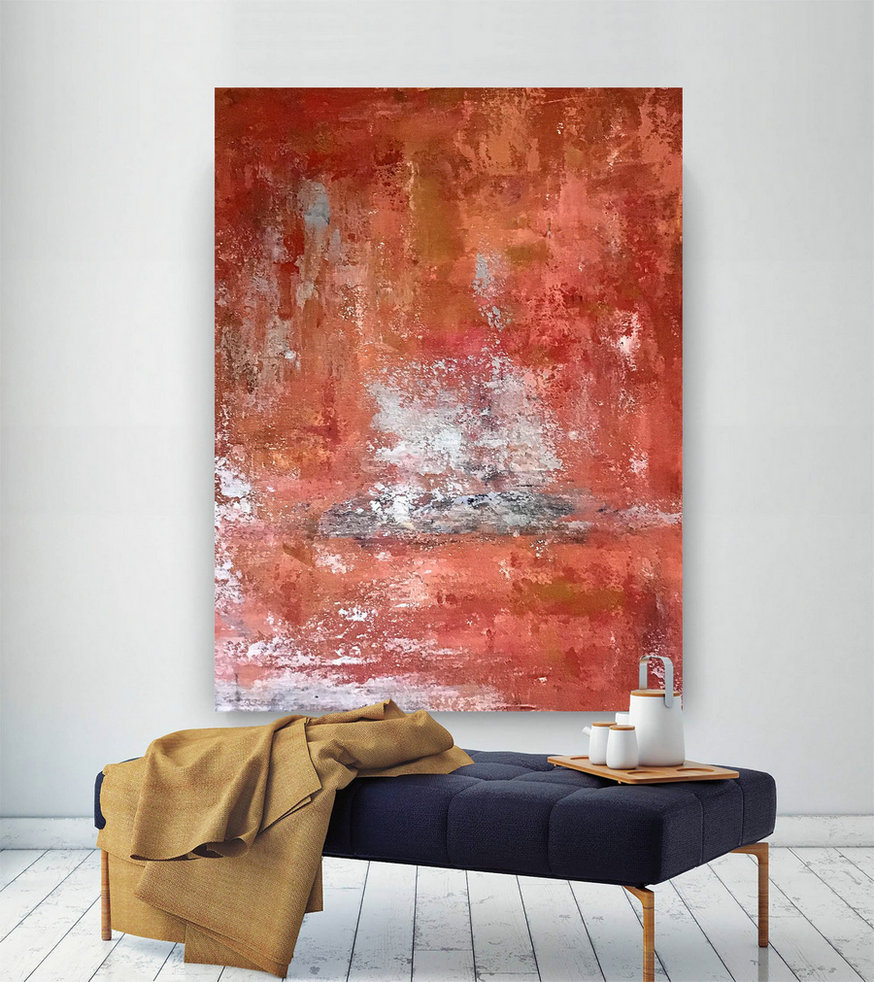 Large Painting on Canvas,Extra Large Painting on Canvas,large art on canvas,large interior art,square painting B2c008