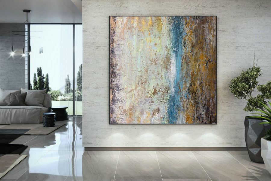Extra Large Wall Art Palette Knife Artwork Original Painting,Painting on Canvas Modern Wall Decor Contemporary Art, Abstract Painting DMC148