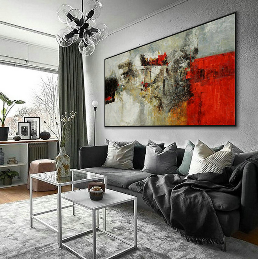 Super Extra Large Oversize Panoramic Canvas Modern wall Art Hand
